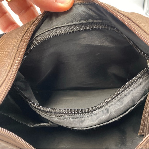 Ralph Lauren Polo Jeans Co Shoulder Bag Brown Y2K Baguette Small w Wallet Retro - Picture 7 of 7